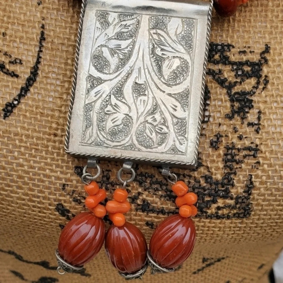 Vintage SeedBead Boho 80's Necklace - Picture 3 of 8